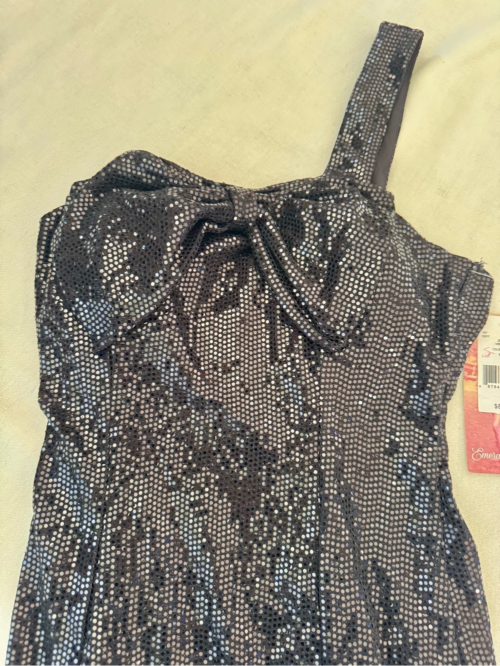 Emerald Sundae Black Sequin Pencil Skirt with Sparkle - Picture 2 of 6
